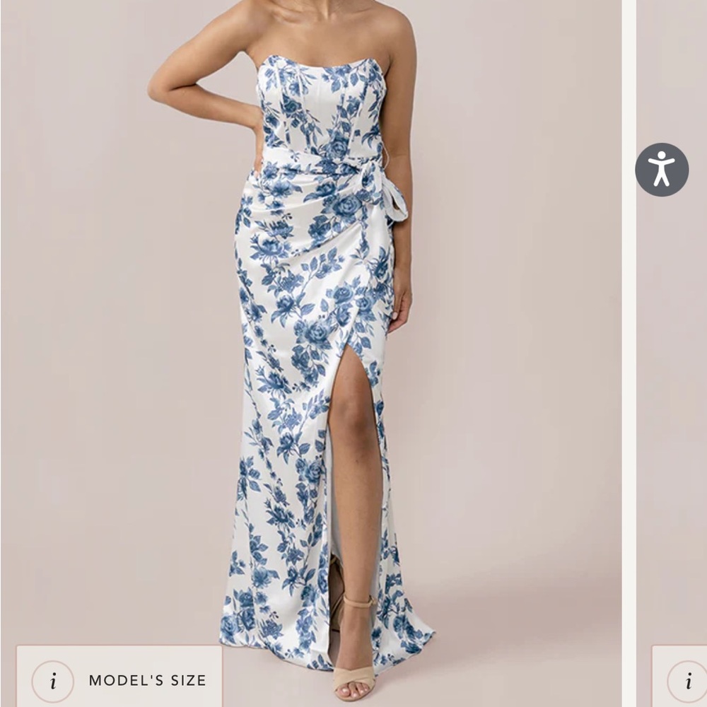 Amara Satin Floral Print Dress- BRAND NEW NEVER WORN